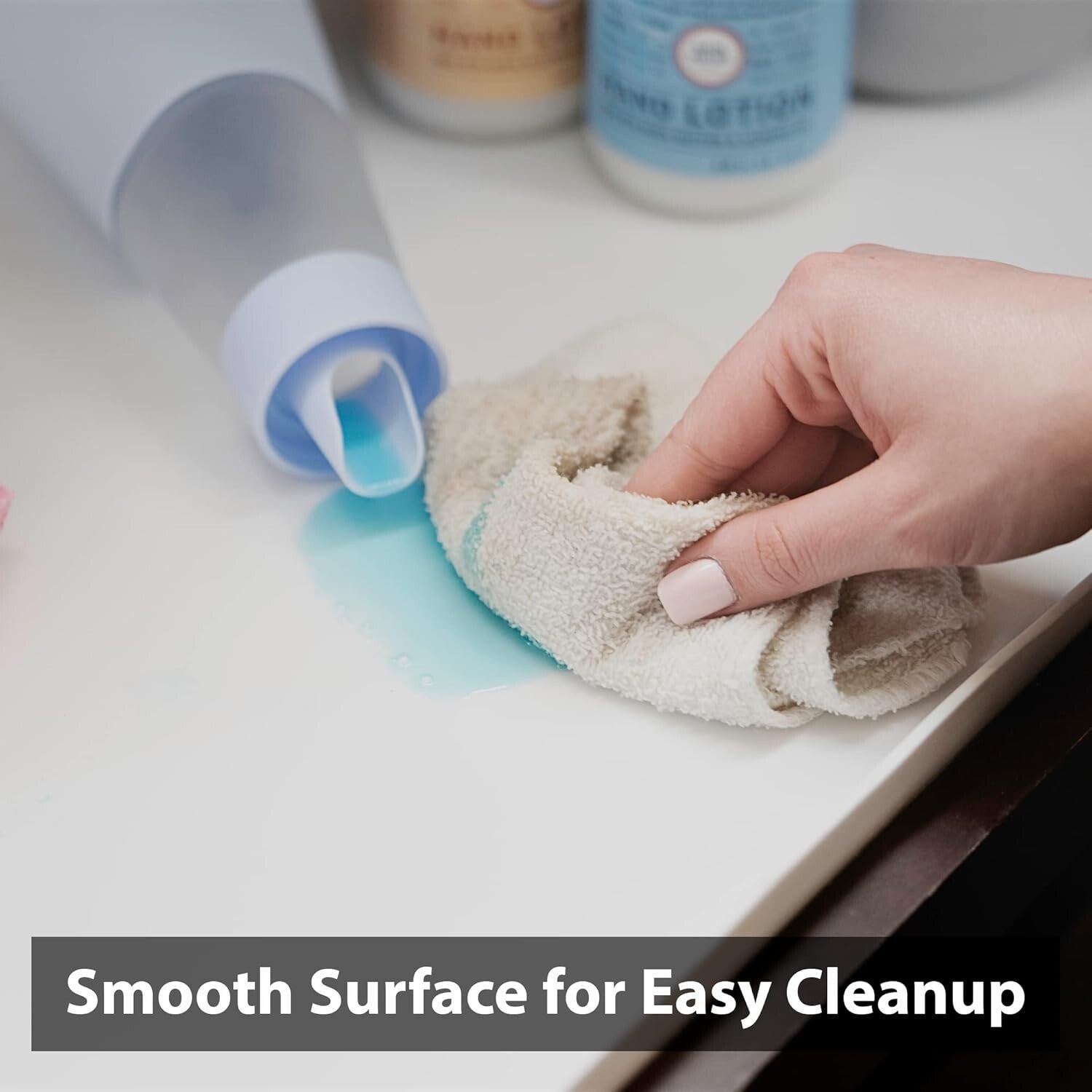 Elegant White Waterproof Under Sink Mat 31x22 - Protect Cabinets Effortlessly