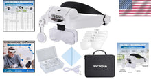 Load image into Gallery viewer, Hands-Free Head Magnifier with 1X-14X Magnification - Perfect for Jewelry Making