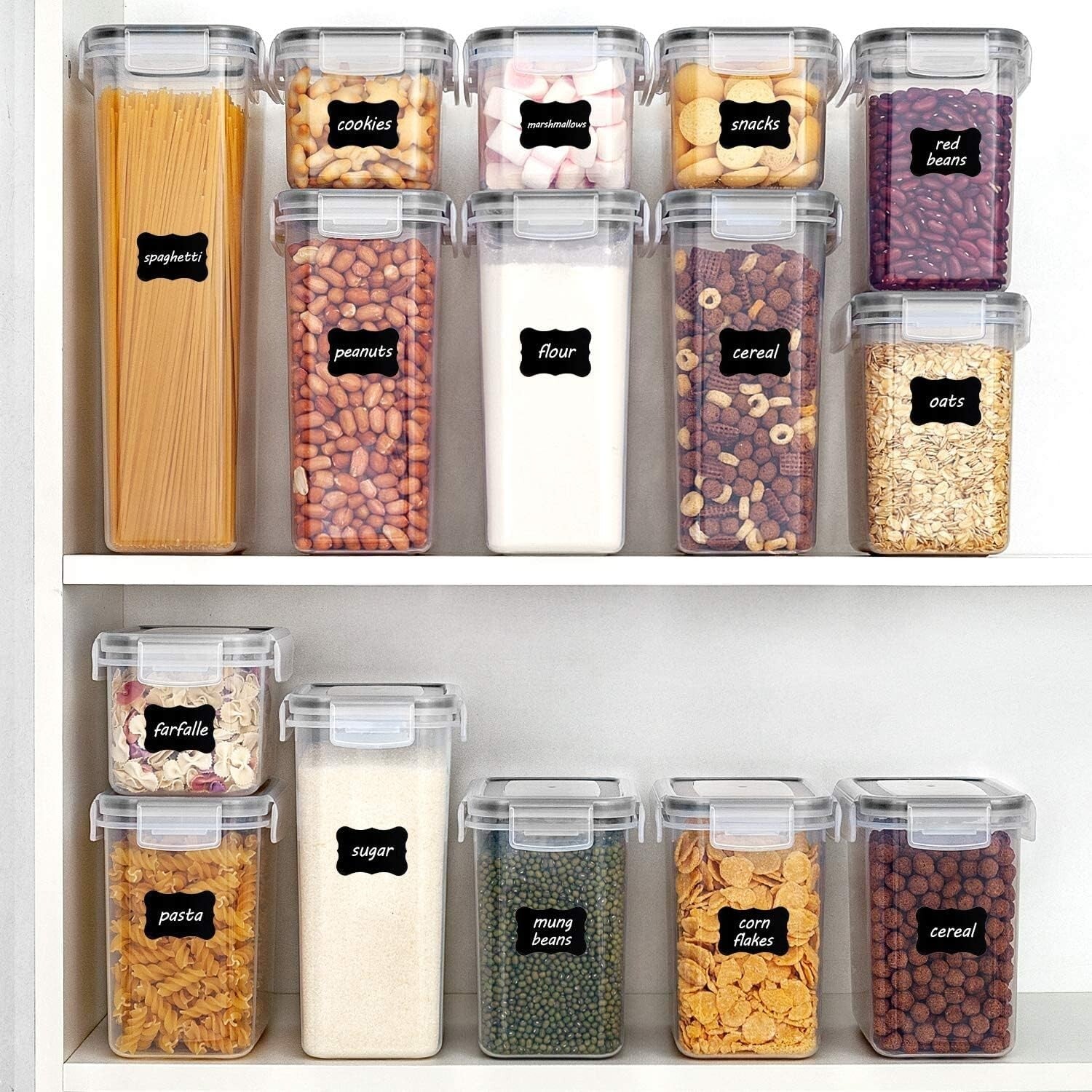 4 Size Combinations 32pcs Airtight Food Storage Containers - Keep Food Fresh