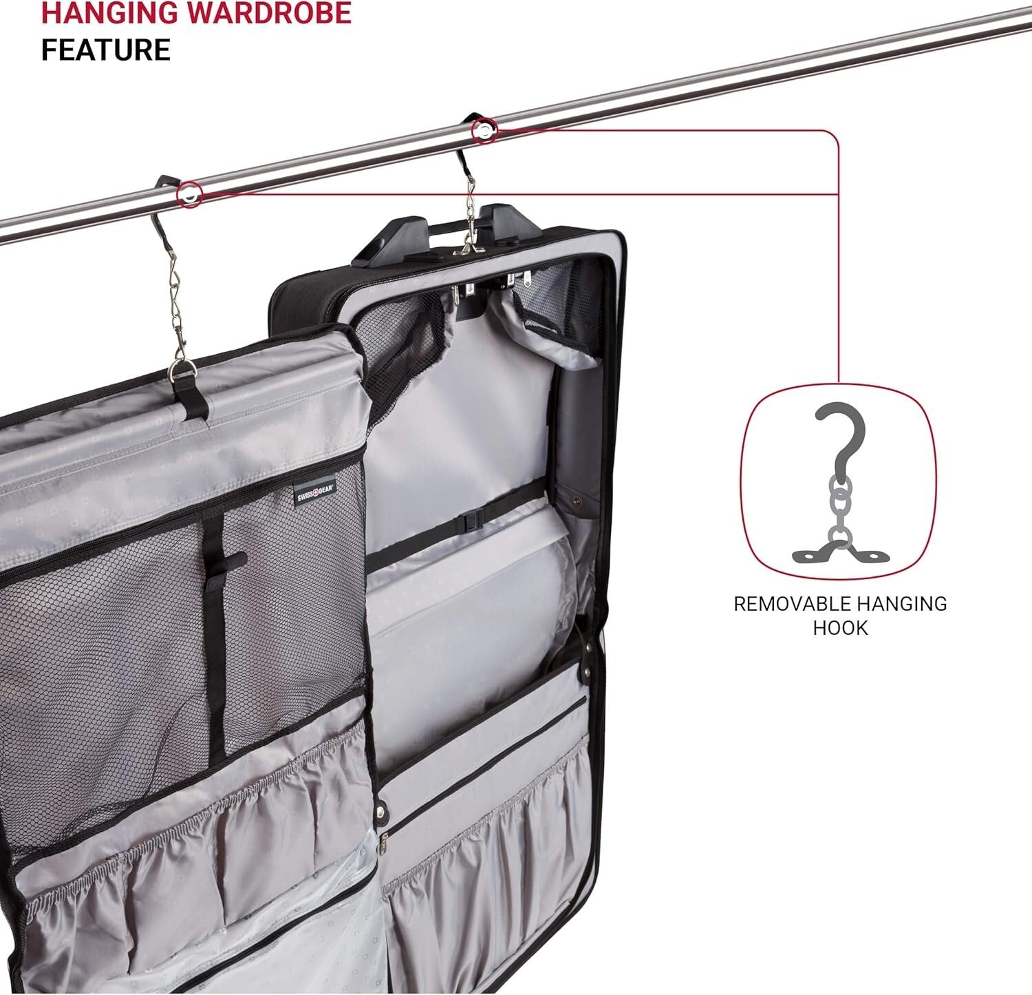 Durable Four-Compartment Wheeled Garment Bag for Men & Women - Organized Travel