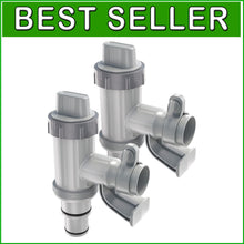 Load image into Gallery viewer, Effortless Pool Maintenance: 2-Pack Plunger Valves with Pipe Holder Hose Adapter