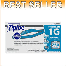 Load image into Gallery viewer, Versatile 250 Count Ziploc 1 Gallon Freezer Bags - Ideal for Meal Prep