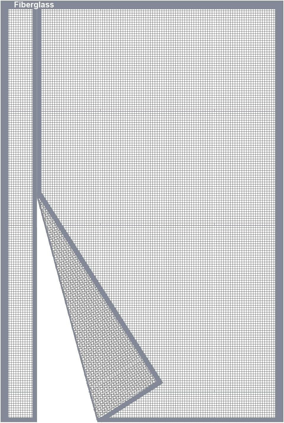 Fiberglass Magnetic Screen Door - 48x96in, Easy Install, Kids & Pets Friendly