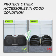 Load image into Gallery viewer, Protective Black Tire Covers for RV &amp; Trailers - Fits 27-30" Dual Axle Wheels