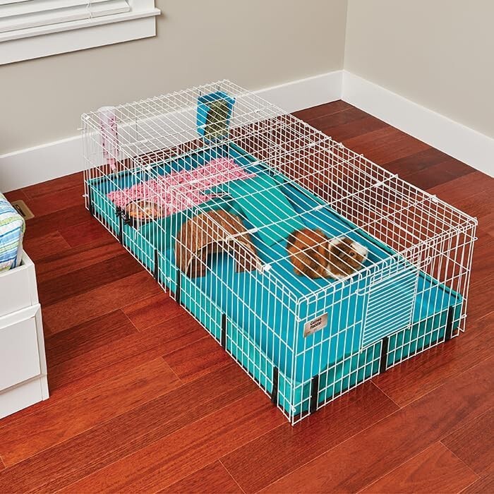 Spacious 8 Sq Ft Guinea Pig Cage with Removable Top - Indoor/Outdoor Use