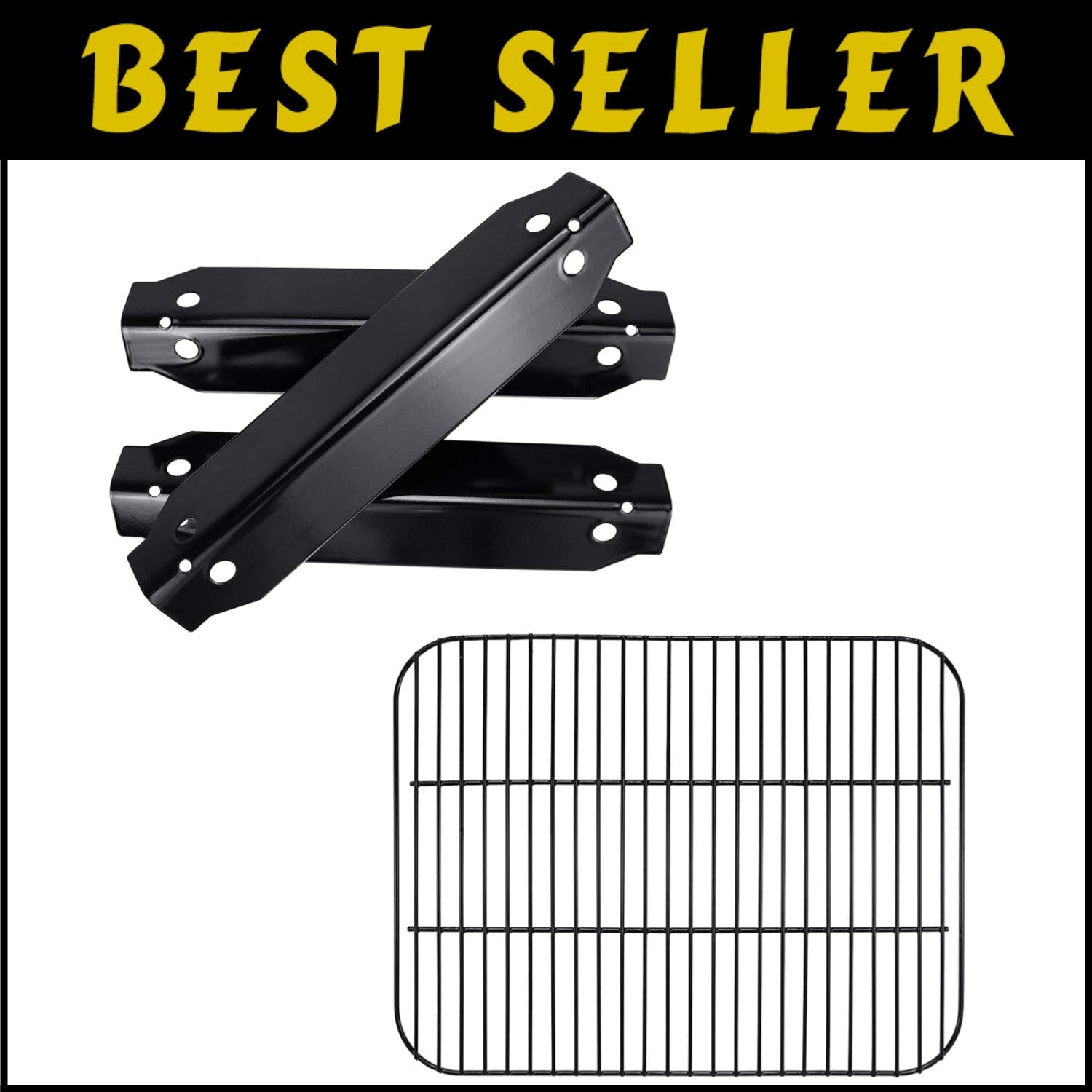 Durable Porcelain Steel Cooking Grates and Heat Plates for Dyna-Glo Grill Models