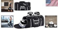 Load image into Gallery viewer, Durable Unisex Athletic Duffel Bag with Dedicated Shoe Compartment – Black