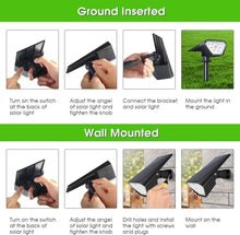 Load image into Gallery viewer, Bright 3000K Solar Spotlights - IP67 Waterproof Adjustable Outdoor 10 Pack