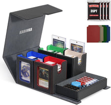 Load image into Gallery viewer, Elegant 5-Compartment Deck Box for Double-Sleeved Cards - Ideal for Collectors