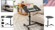 Load image into Gallery viewer, Rolling Hospital Bedside Table - Modern Tilting Laptop Cart with Locking Wheels