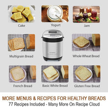 Load image into Gallery viewer, Stainless Steel Bread Maker with 29 Programs &amp; Customizable Cycle for All Levels