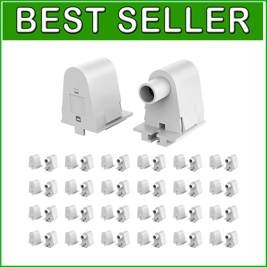 Easy-Install FA8 Non-Shunted Single Pin Sockets - 25-Pack for Fluorescent Lights