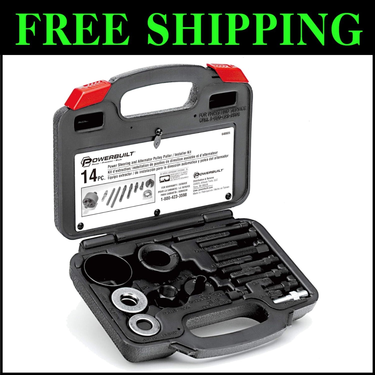 Heavy Duty Forged Tool Set for Efficient Power Steering and Alternator Repair