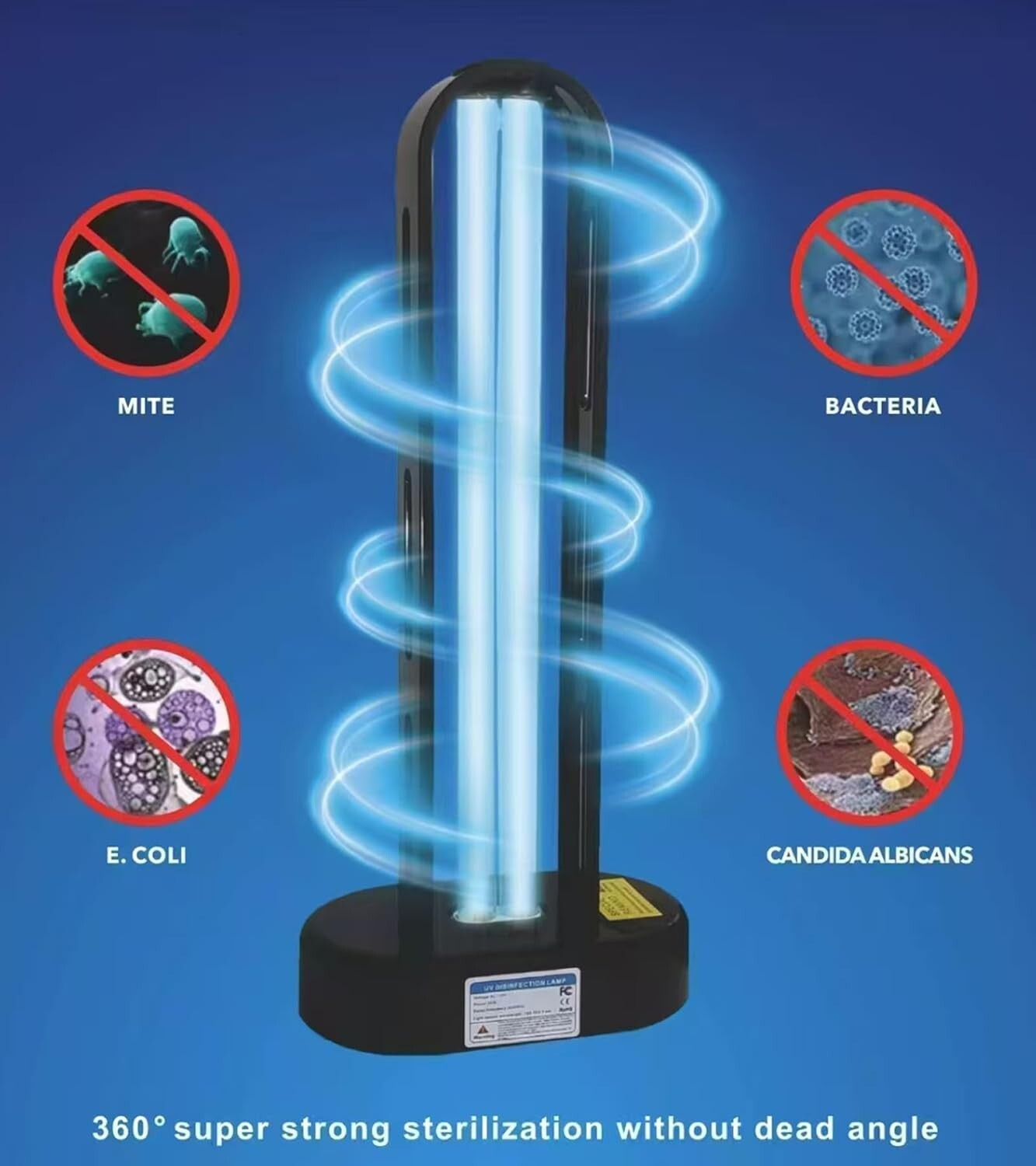 Dual Function UVC Light - 38W Ozone & Ozone-Free UV Sanitizers, 2 Pack