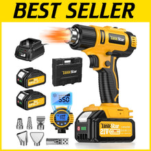 Load image into Gallery viewer, Efficient Cordless Heat Gun with Non-Slip Grip &amp; 6 Nozzles for Every Project