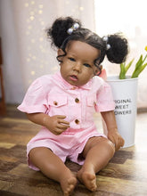 Load image into Gallery viewer, Realistic 20-Inch African American Reborn Doll with Soft Body - Perfect Gift Set