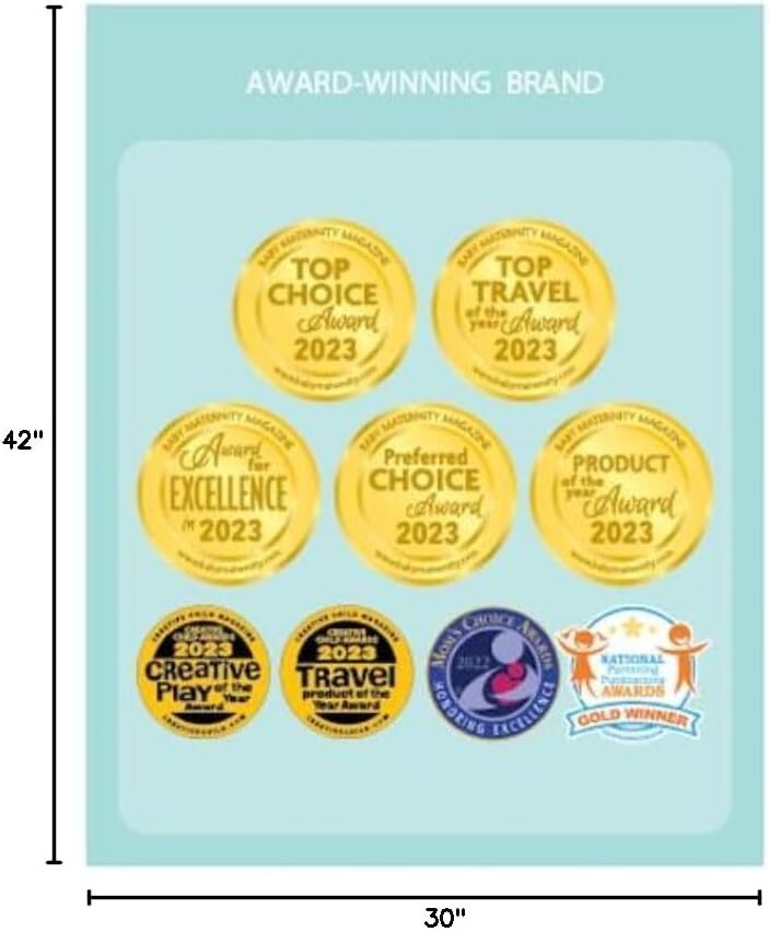 Elegant Walk-Through Baby Safety Gate - 30-Inch Height, Easy Assembly & Stylish