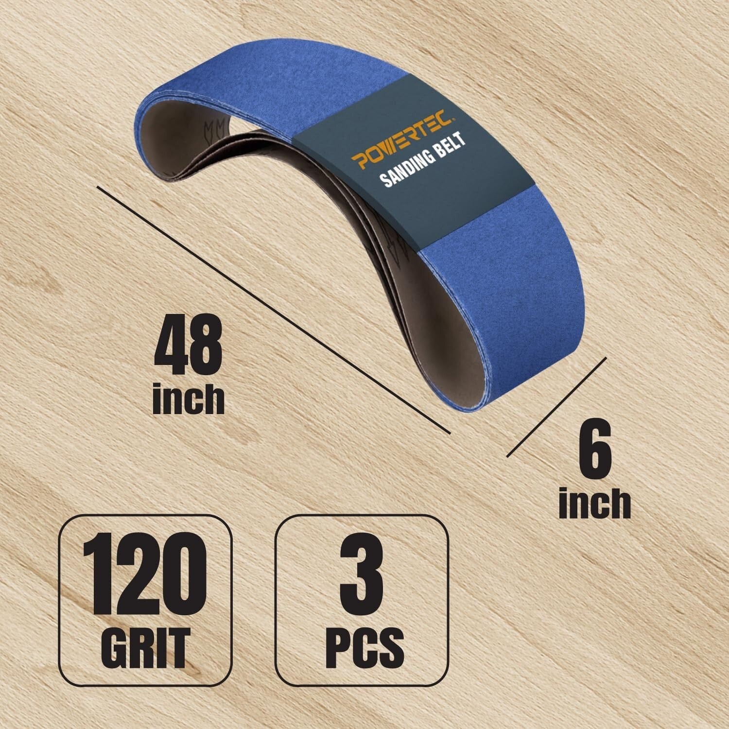 High-Performance 6 x 48 Inch Zirconia Sanding Belts - Cost-Effective 9PK Set