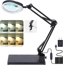Load image into Gallery viewer, Versatile 2-in-1 10X Magnifying Lamp - Ideal for Sewing, Crafting, and Reading