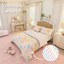 Load image into Gallery viewer, Care Bears Retro Rainbow 7-Piece Queen Bedding Set - Super Soft Comforter