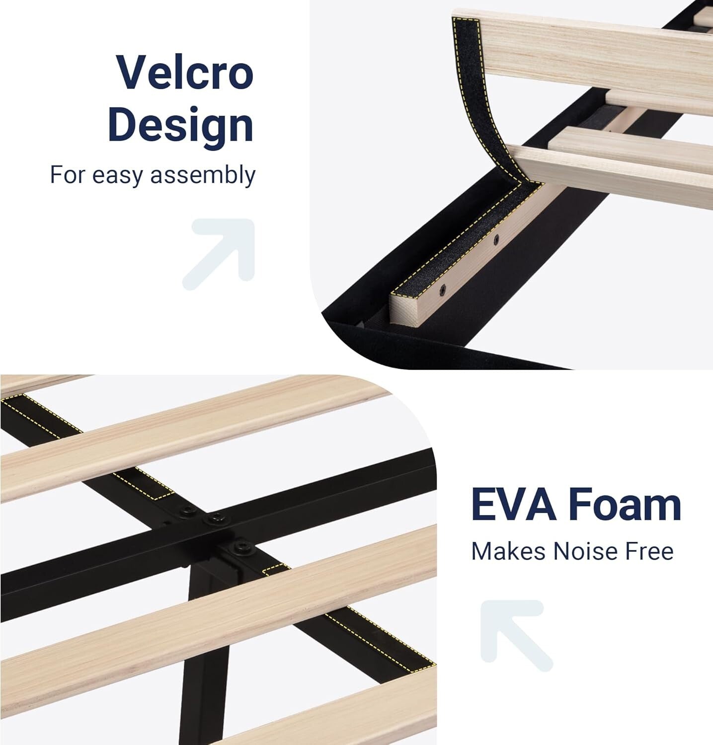 Luxurious Velvet Upholstered Full Size Bed Frame - Easy Assembly, No Box Spring