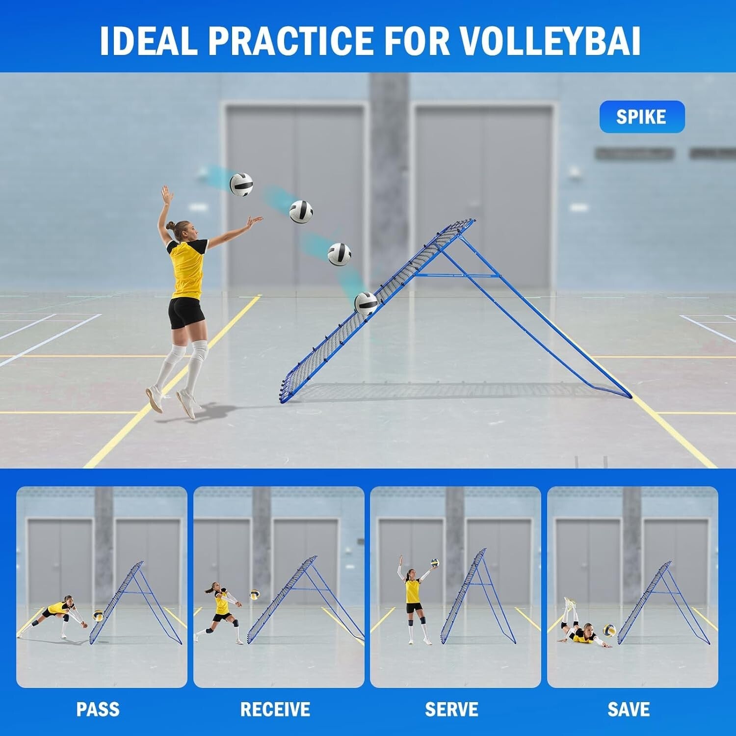 Quick Setup Pitch Back Net - Ideal for Lacrosse, Softball & Volleyball Training