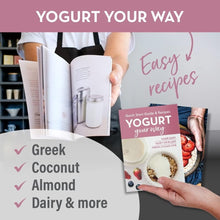 Load image into Gallery viewer, Compact Stainless Steel Yogurt Maker with 1 Quart Glass Jar &amp; Recipe Book