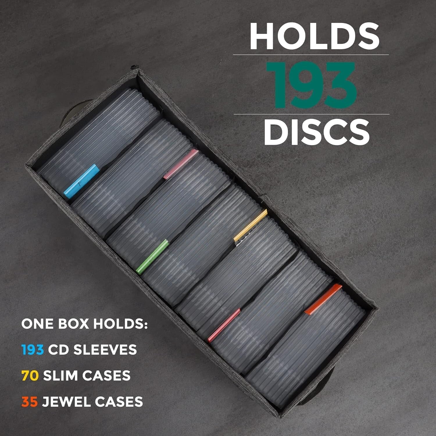 Premium CD Storage Solutions: Waterproof Fabric Case Holder with Labels, 3-Pack