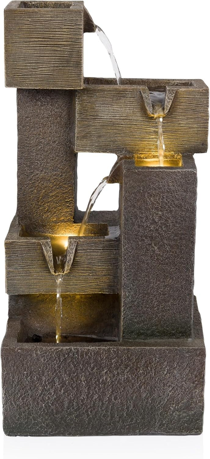 Durable 19" LED Illuminated Water Fountain – Perfect for Indoor & Outdoor Use