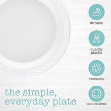 Load image into Gallery viewer, 400 Count Glossy 9'' Plastic Dinner Plates - Ideal for Large Parties &amp; Birthdays
