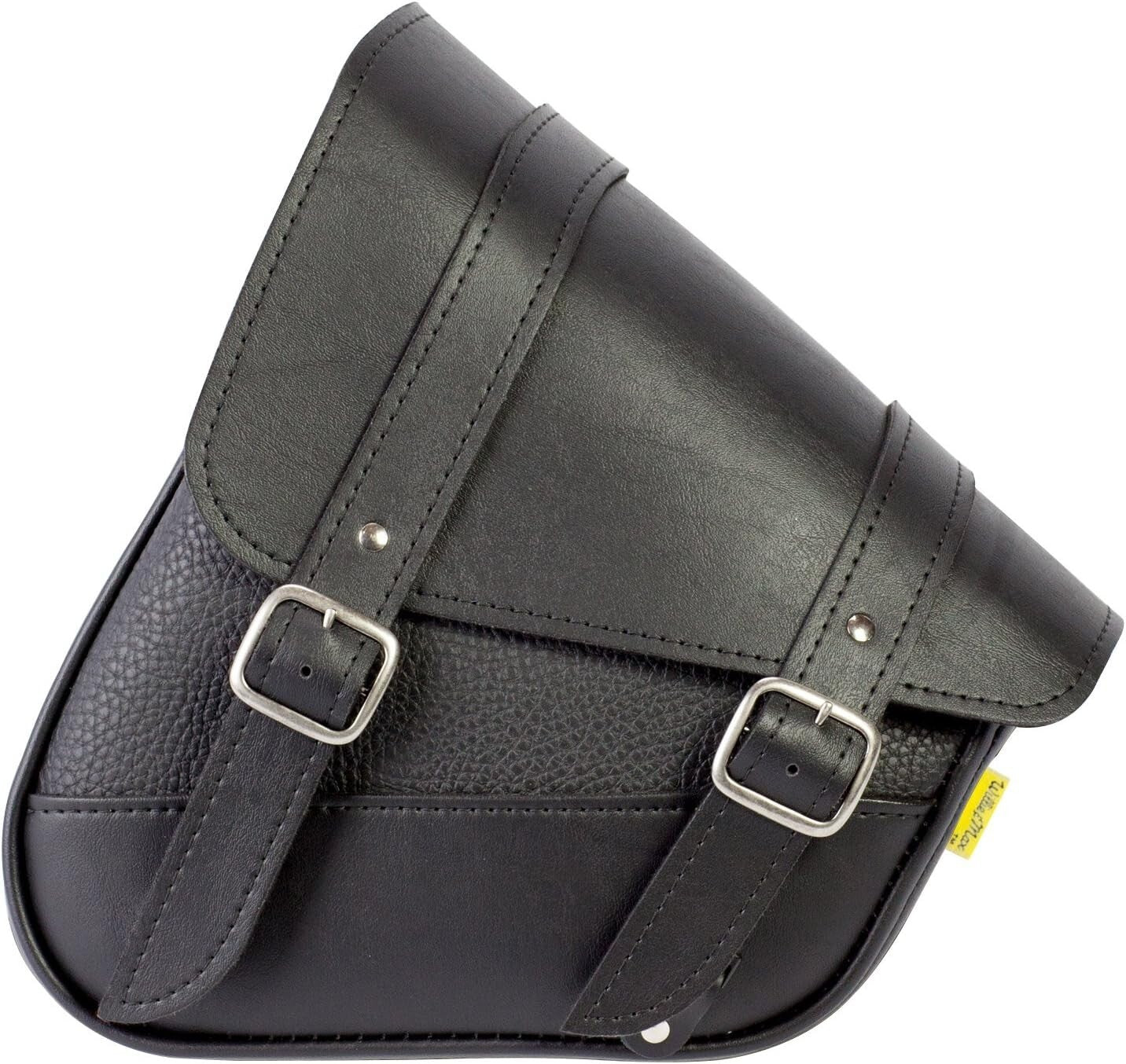 Lightweight Rigid ABS Back Motorcycle Swingarm Bag - Fits Harley & Yamaha Models