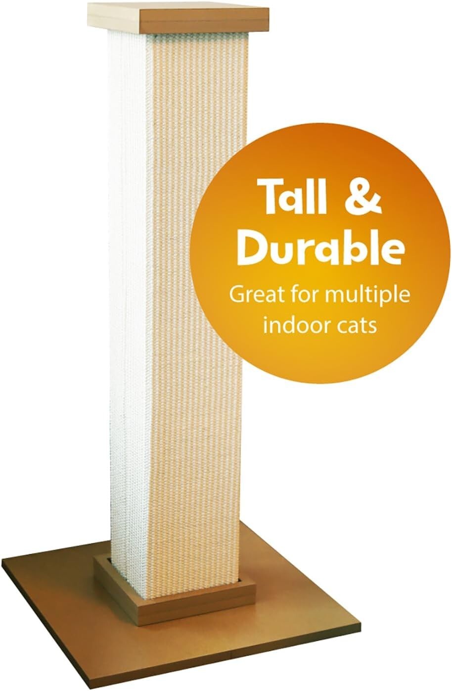 Ultimate 32" Cat Scratching Tower - Neutral Sisal Fiber Design, Easy Assembly