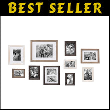 Load image into Gallery viewer, Versatile 10-Piece Bordeaux Wall Frame Set - Easy Mounting and Custom Layouts