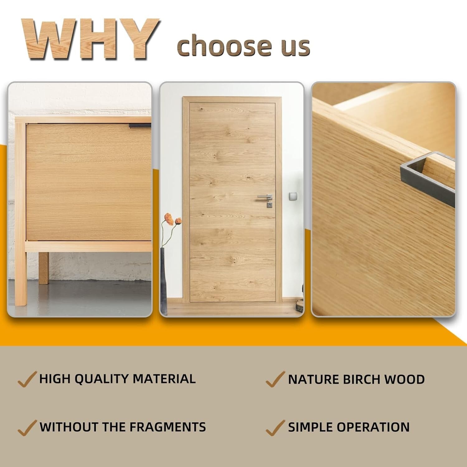 Premium Birch Edge Banding 2x500ft - Pre-Glued Wood Veneer for Easy Repairs