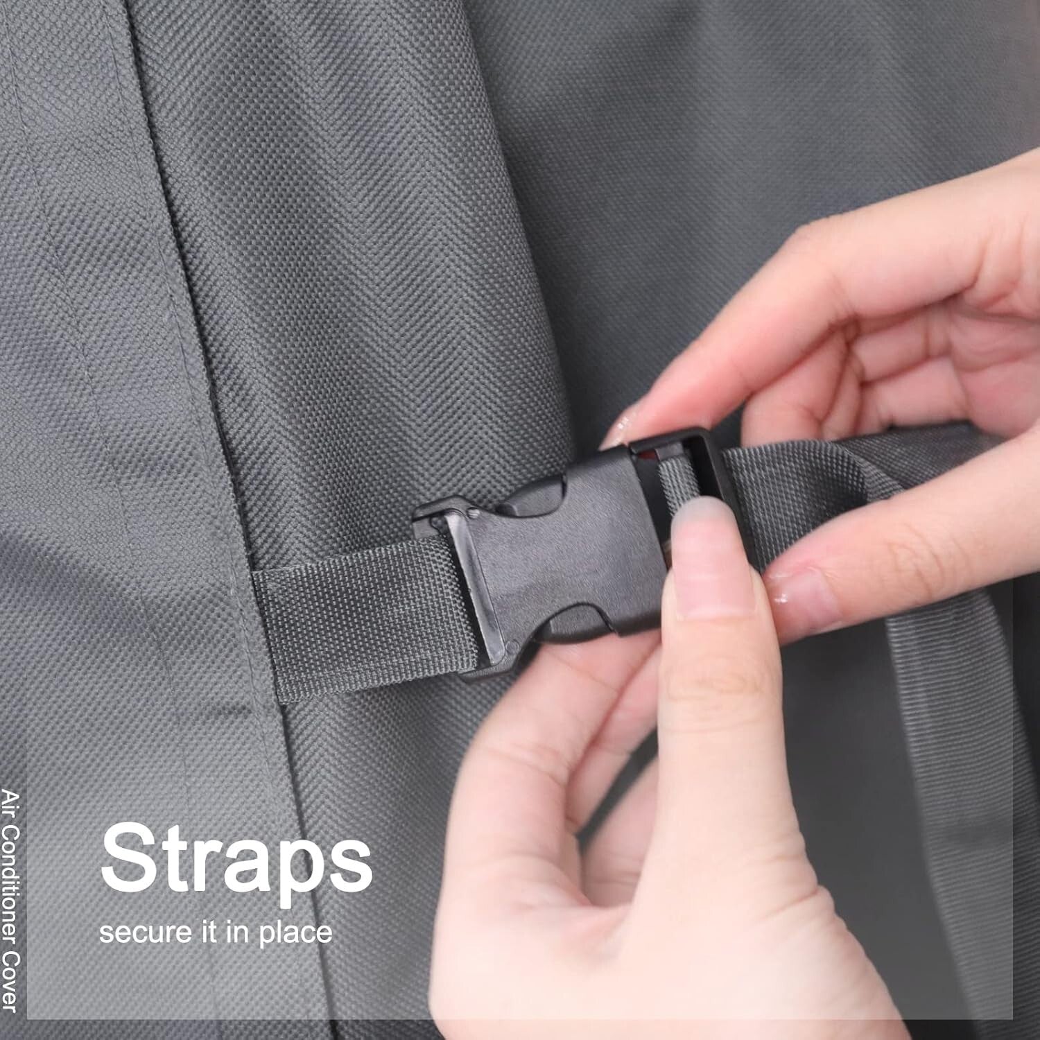 Lightweight Gray AC Cover with Easy Clean Design - Perfect for Outdoor Units