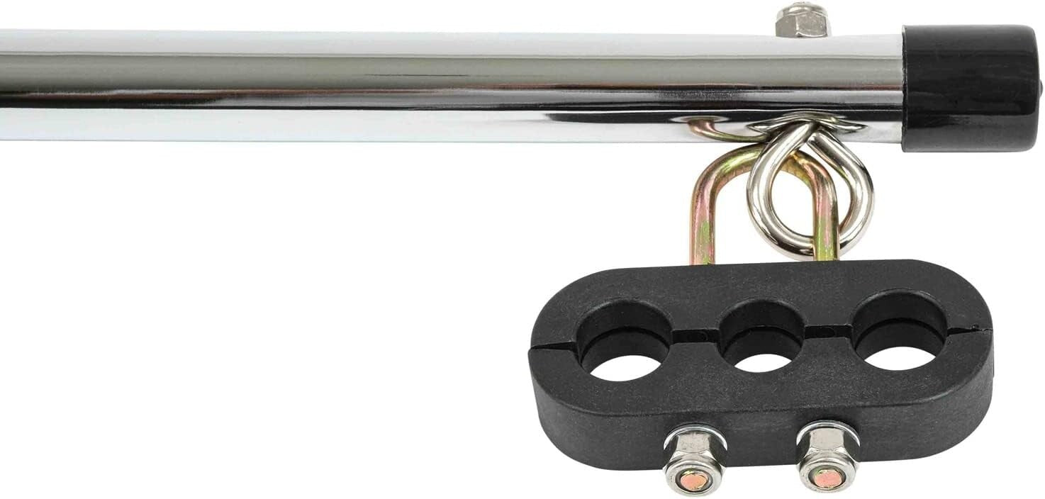 2 Pack 40" Chrome Pogo Stick with Clamp for Air & Electric Line Management