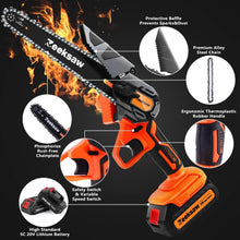 Load image into Gallery viewer, Lightweight 6-Inch Cordless Mini Chainsaw with 2 Batteries for DIY Gardening
