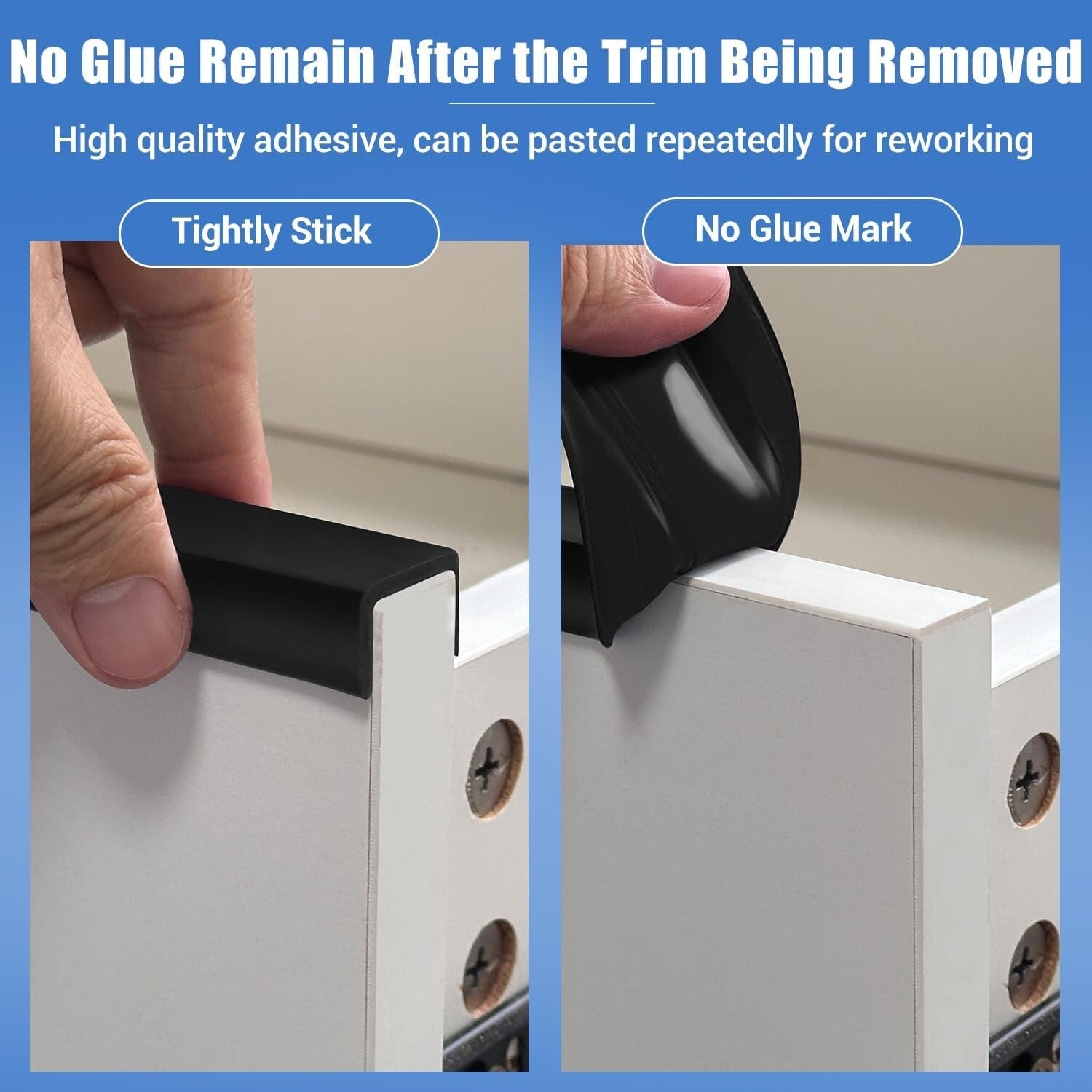 Flexible 20ft U-Shaped Rubber Edge Protector - Easy Install & Durable Design