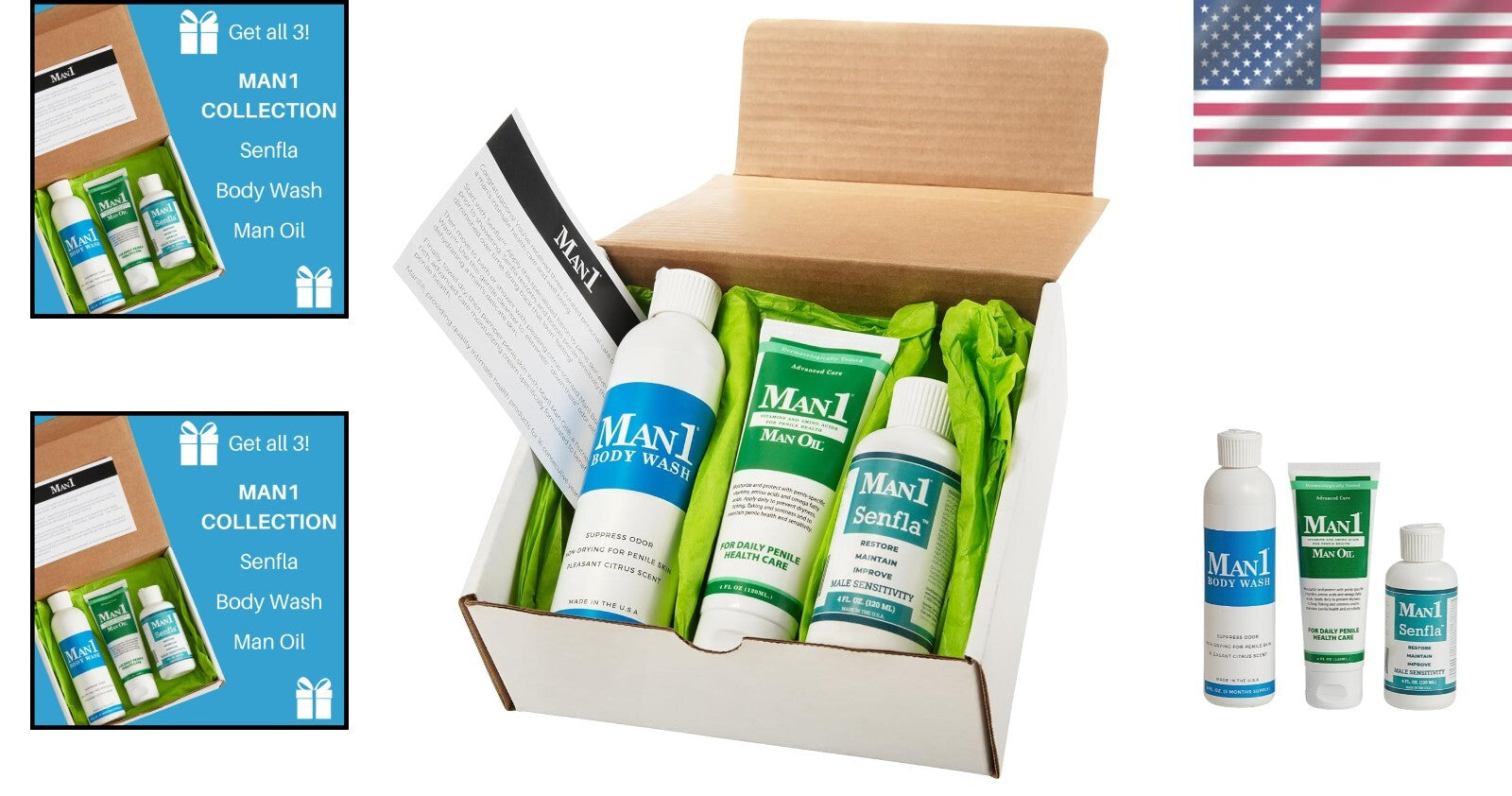 Luxury 3-Piece Penile Care Gift Set: Soothes, Moisturizes, Restores Sensitivity