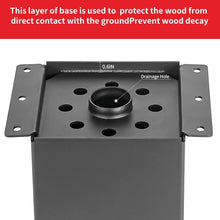 Load image into Gallery viewer, Heavy-Duty 6x6 Post Base Kit - 4 Rustproof Metal Brackets for Outdoor Support