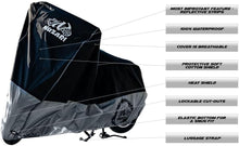 Load image into Gallery viewer, Breathable Extra Large Motorcycle Cover with Lockable Grommets and Luggage Strap