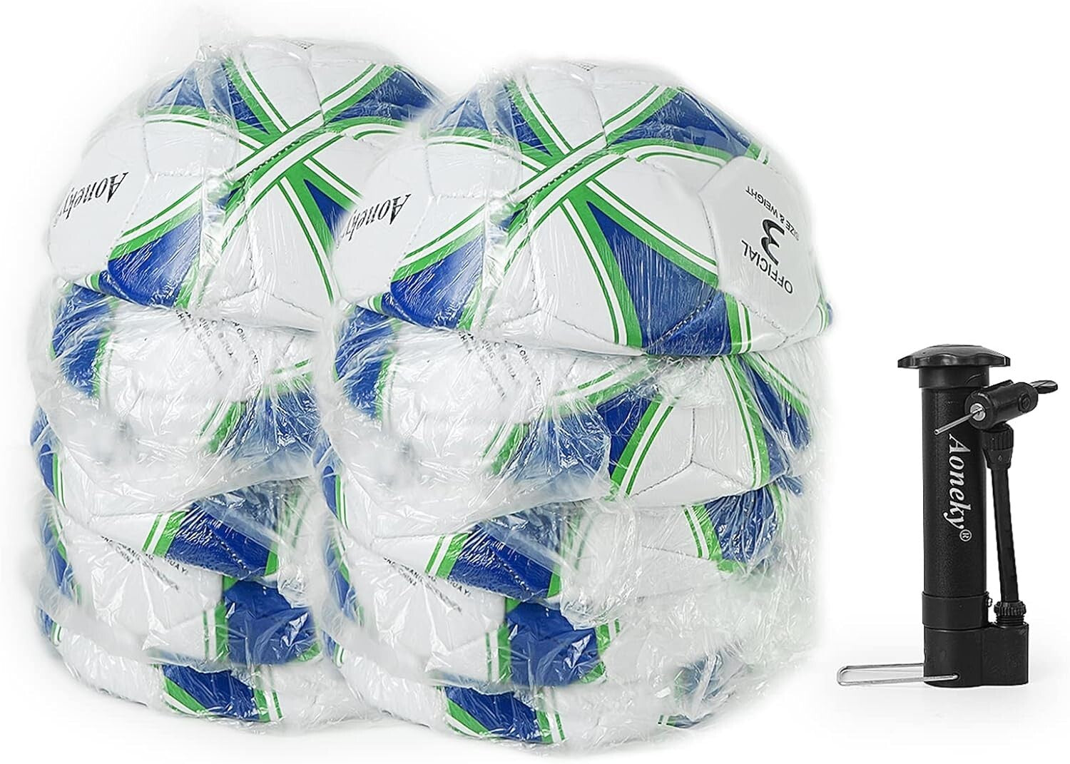 Durable Machine-Stitched PVC Soccer Ball Set with Pump - Ideal for Backyard Fun