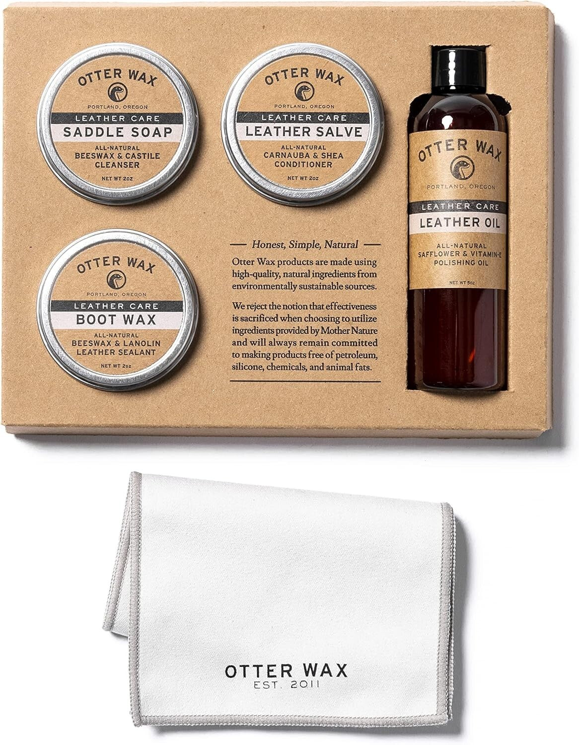 Complete Leather Care Set | All-Natural Products for Shoes, Bags & Car Interiors
