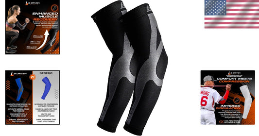 Medical Grade Compression Arm Sleeves - 20-30mmHg, Ideal for Athletes & Laborers