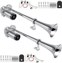 Load image into Gallery viewer, Universal Fit 150dB Air Horn Kit with Chrome Plated Compressor for Any Vehicle