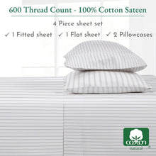 Load image into Gallery viewer, Breathable 600 Thread Count California King Sheet Set - Fade Resistant Sateen