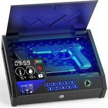 Load image into Gallery viewer, Biometric Gun Safe with LCD Display for Quick Access – Compact Handgun Security
