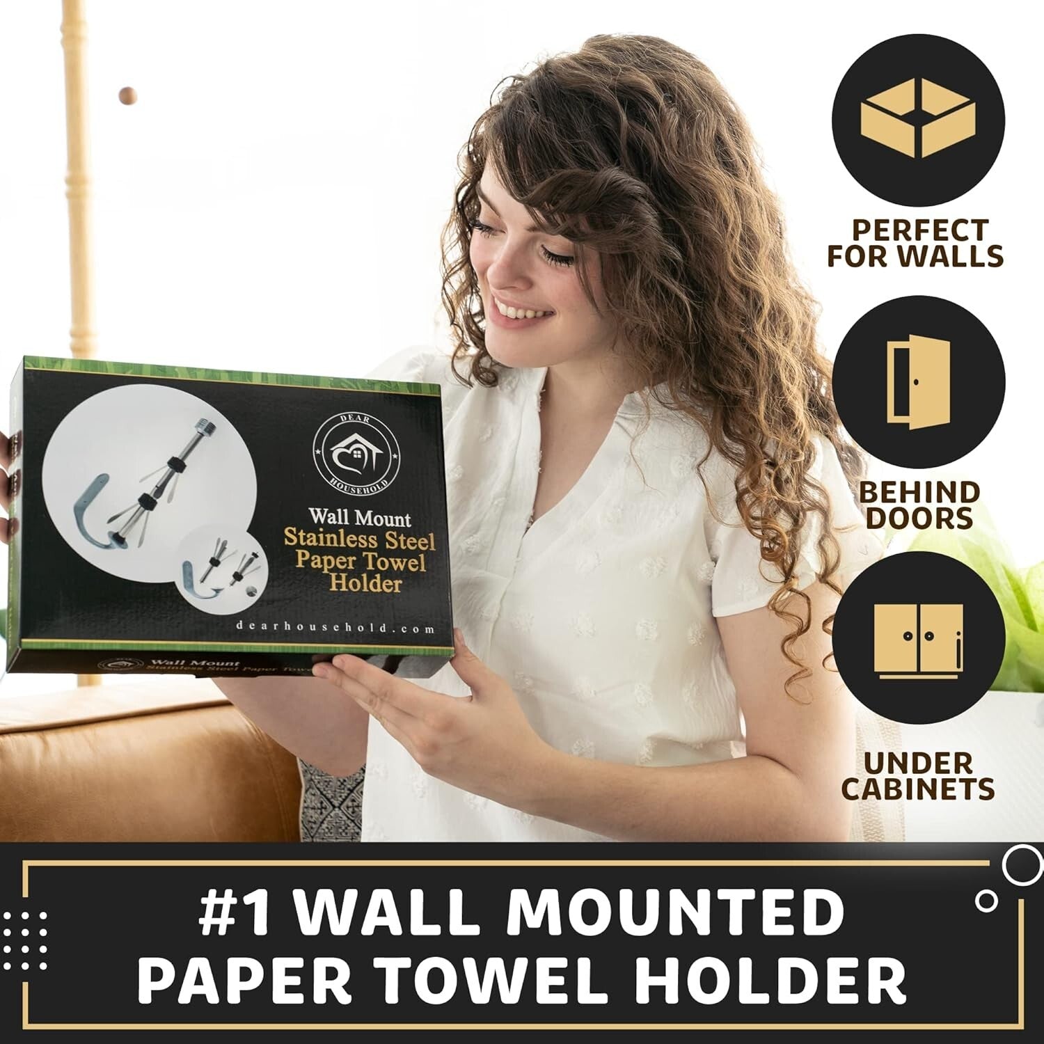 Elegant Paper Towel Dispenser - One-Handed Tear & Rust-resistant Stainless Steel