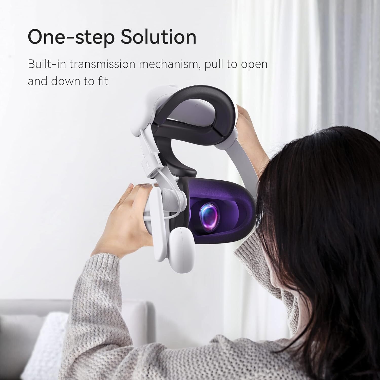 Integrated 6400mAh Audio Head Strap for Quest 2 - Ultimate VR Experience