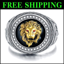 Load image into Gallery viewer, Exquisite Lion Head Ring in 925 Silver for Men - Graduation and Birthday Gift